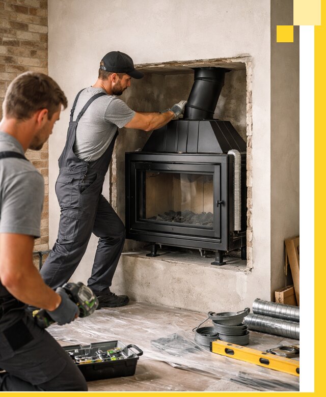 Установка каминных топок в Сургуте: монтаж, подключение
