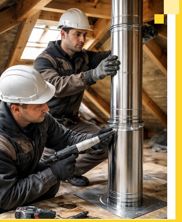 Монтаж дымоходов для каминов в Сургуте с гарантией качества