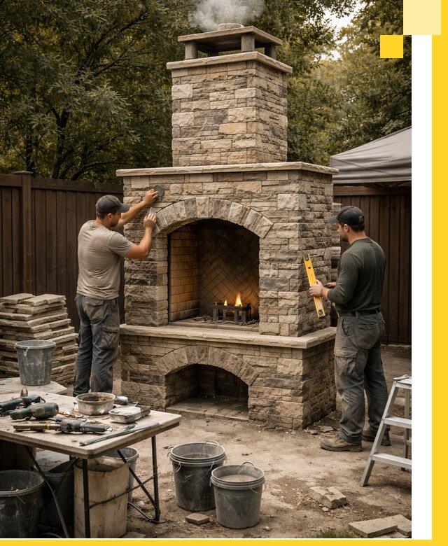 Проектирование и установка уличных каминов в Сургуте