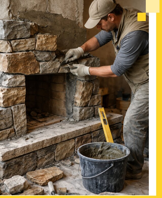 Изготовление и установка каменных каминов под ключ в Сургуте