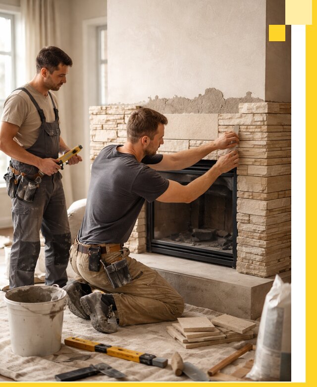 Установка и монтаж каминов для загородного дома в Сургуте