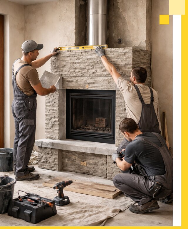 Профессиональный монтаж каминов под ключ в Сургуте для дома