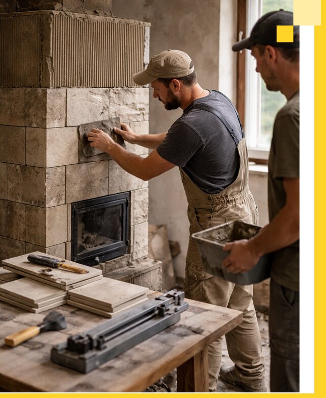 Профессиональная облицовка печей в Сургуте: керамика и камень