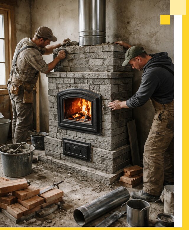 Производство, поставка и монтаж дровяных печей в Сургуте