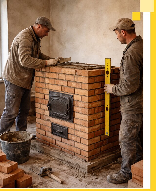 Отопительные печи под ключ в Сургуте, установка и сборка