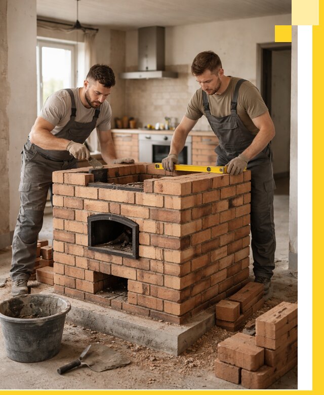 Установка и монтаж печей в частном доме в Сургуте под ключ