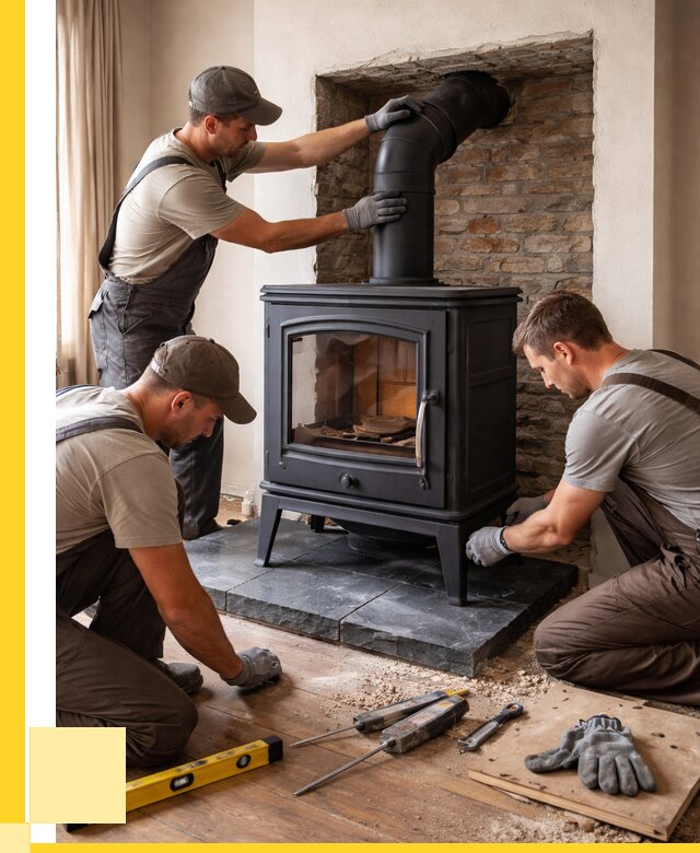 Монтаж печи камина в частном доме в Сургуте от 25555 р. | ЭриданСрг