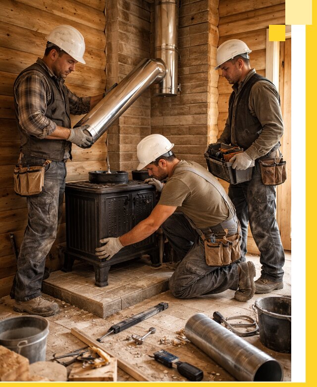 Профессиональный монтаж банных печей и дымоходов в Сургуте