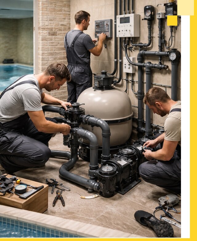 Комплексное оборудование для бассейнов под ключ в Сургуте