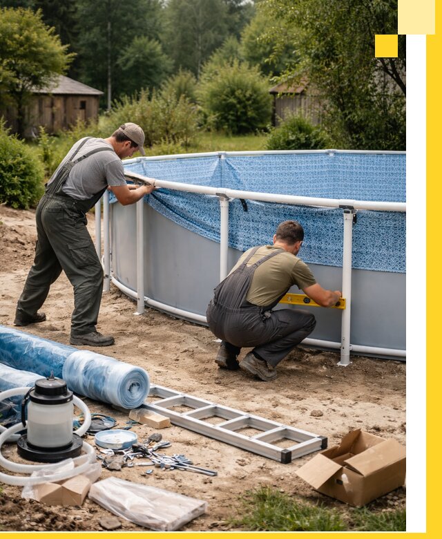 Установка и монтаж каркасных бассейнов в Сургуте под ключ