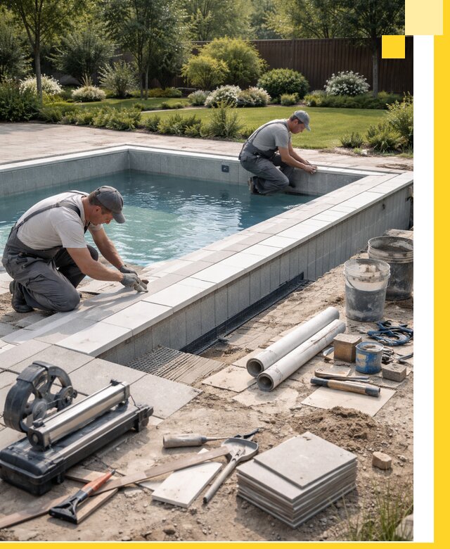 Строительство открытых бассейнов под ключ в Сургуте профессионально