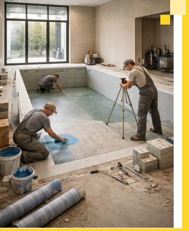 Проект и строительство закрытых бассейнов в Сургуте под ключ