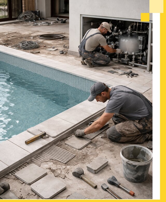 Строительство и монтаж бассейнов в коттедже в Сургуте