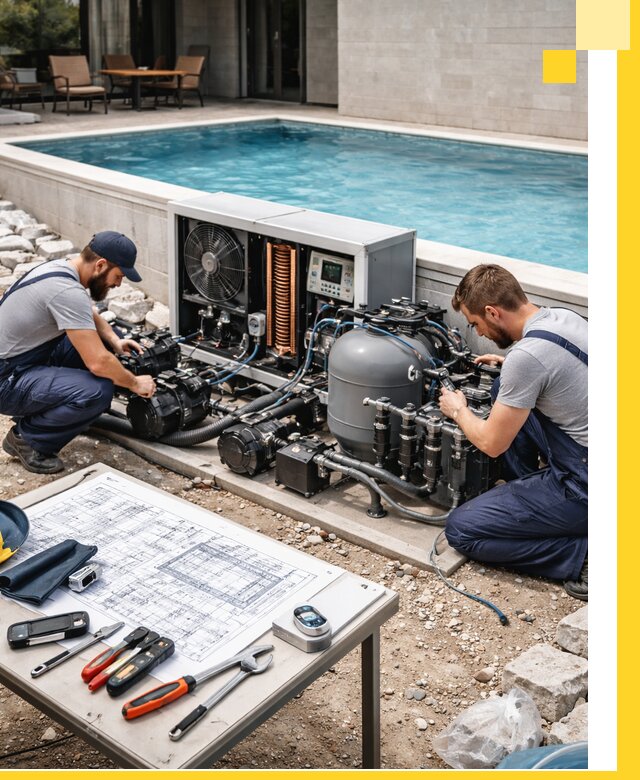 Проектирование и монтаж бассейнов с подогревом в Сургуте