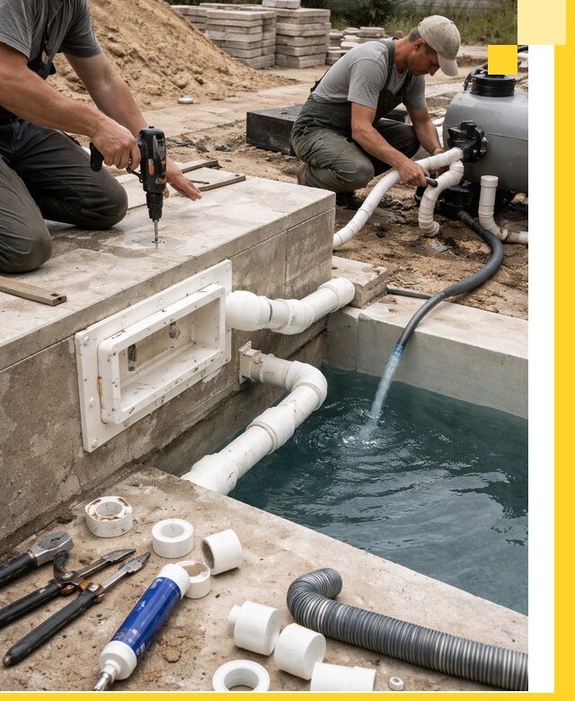 Строительство скиммерных бассейнов под ключ в Сургуте