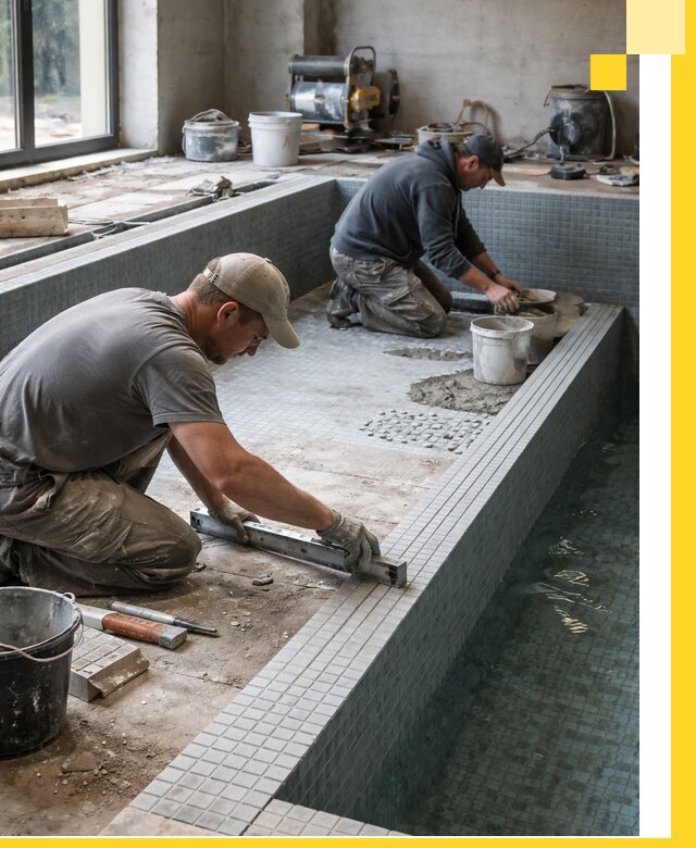 Строительство бассейна в частном доме в Сургуте под ключ