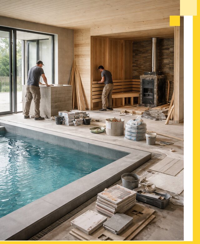 Проектирование и строительство бань с бассейном в Сургуте