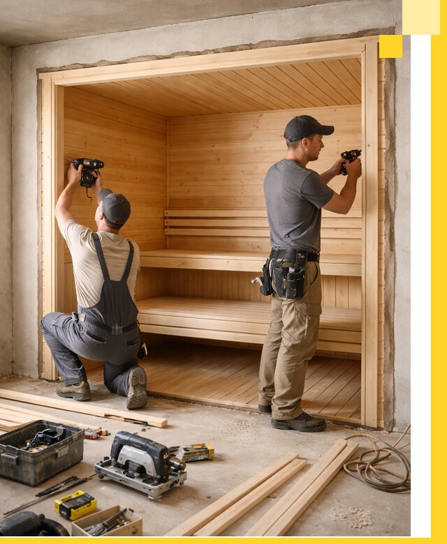 Монтаж саун под ключ в Сургуте — проектирование и установка