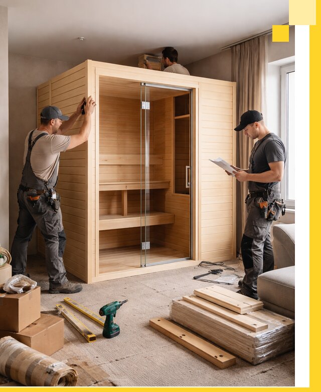 Установка и благоустройство саун в квартире в Сургуте