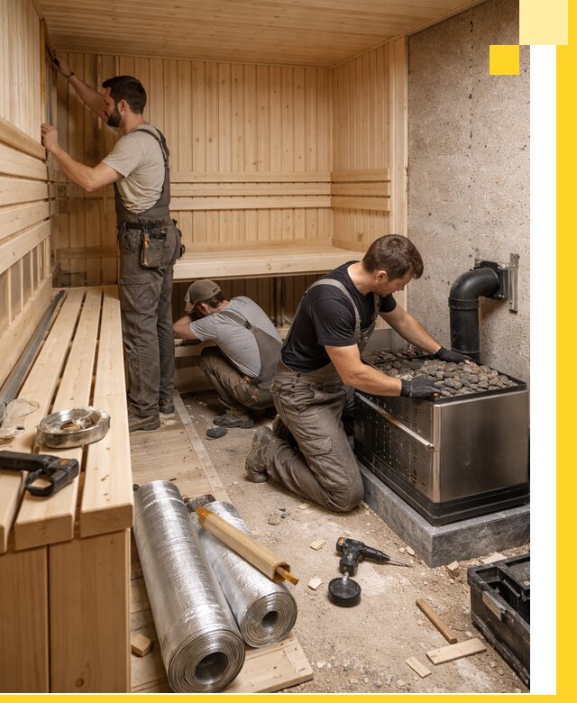 Индивидуальные сауны на заказ в Сургуте под ключ, проект и монтаж