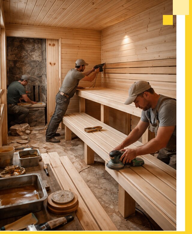 Профессиональная отделка бань в Сургуте под ключ, с гарантией