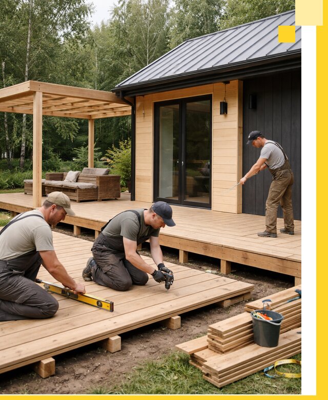 Строительство бань с террасой и бассейном под ключ в Сургуте