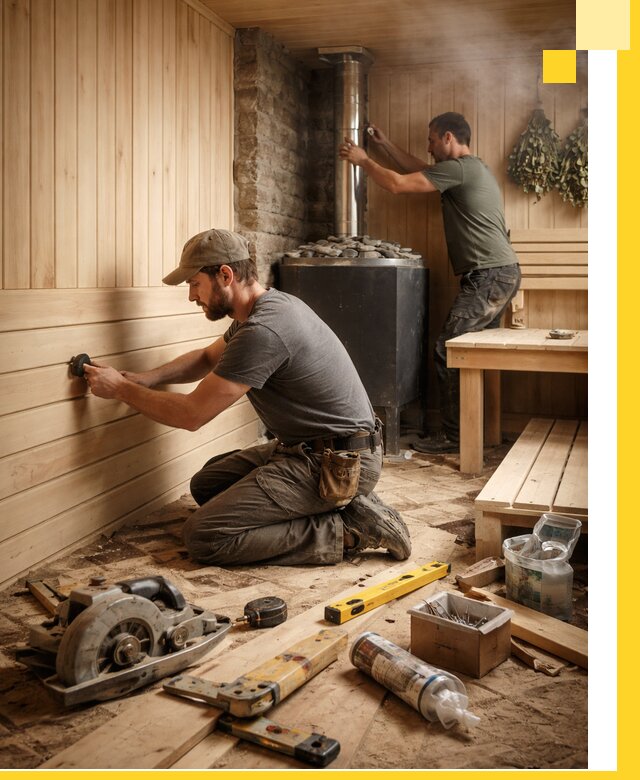 Полное строительство и оснащение парных под ключ в Сургуте