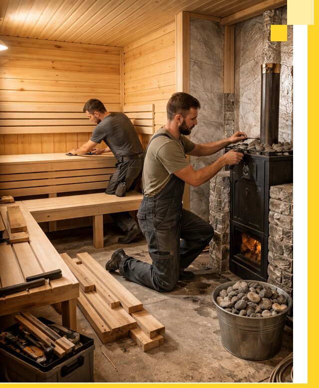 Дизайн и строительство интерьеров бань под ключ в Сургуте