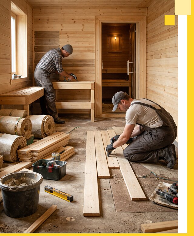 Индивидуальный проект бани с комнатой отдыха под ключ в Сургуте