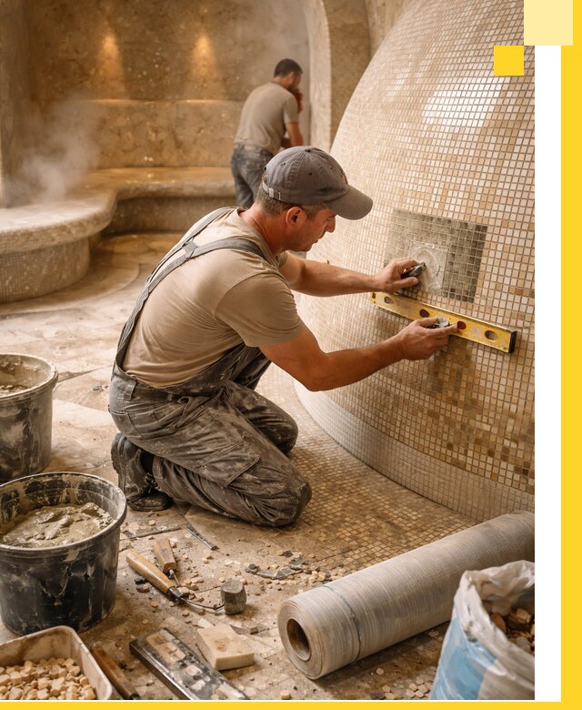 Хамам под ключ в Сургуте: проектирование, строительство, отделка