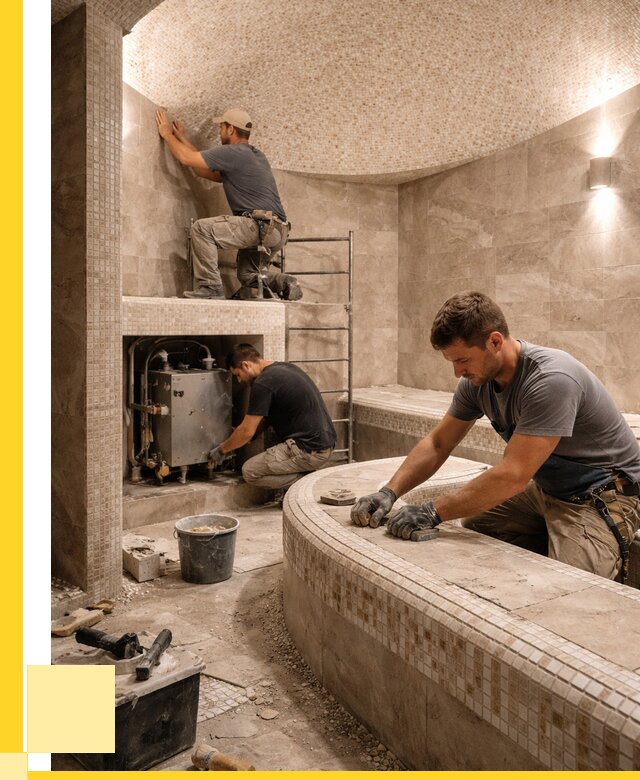 Монтаж хамамов под ключ в Сургуте от 255550 р. ЭриданСрг