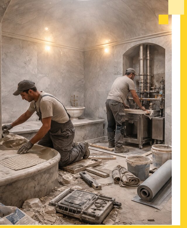 Строительство турецких бань хаммам под ключ в Сургуте