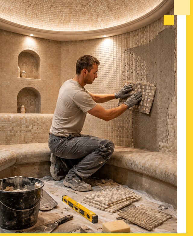 Устройство и монтаж домашнего хамама под ключ в Сургуте