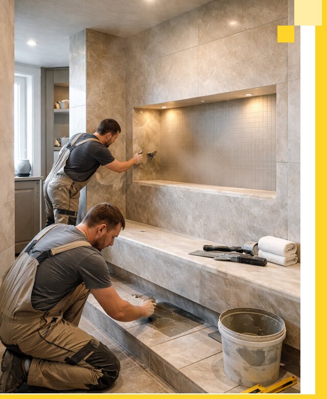 Профессиональное строительство хамама в квартире в Сургуте