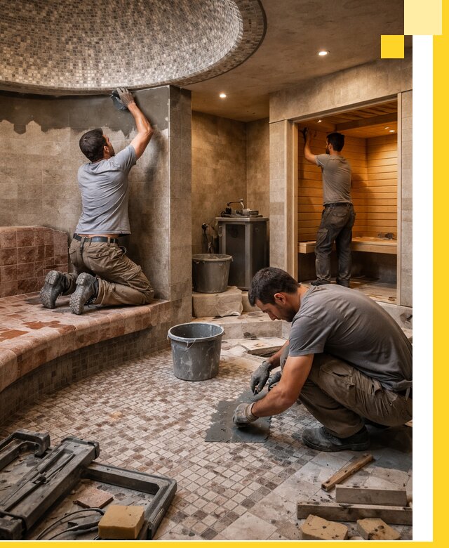 Проект и строительство хамама бани и сауны под ключ в Сургуте