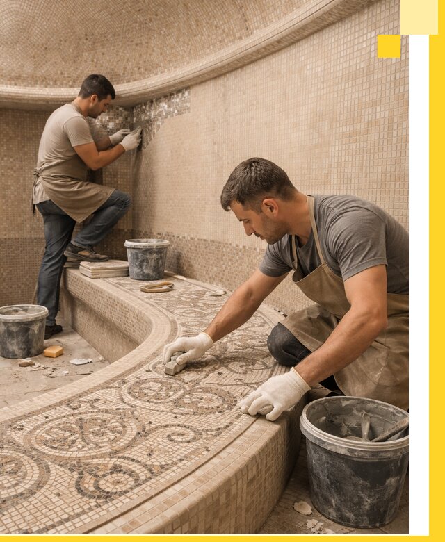 Плитка для хамама в Сургуте, укладка, подбор и поставка