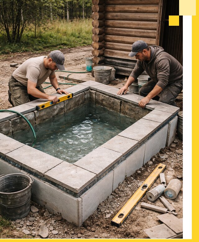 Изготовление и установка холодных купелей под ключ в Сургуте